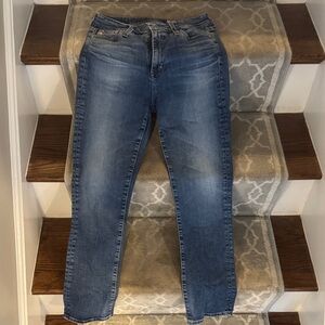 AG Adriano Goldschmied Blue Straight Leg Jeans